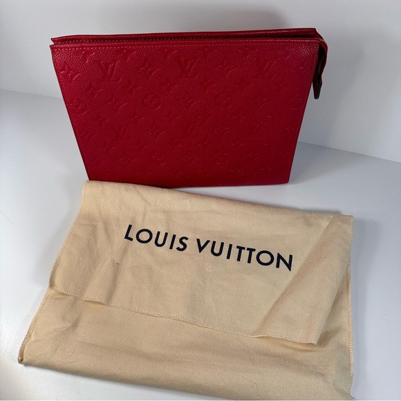 Louis Vuitton Empreinte Monogram Toiletry Pouch 26 Scarlet - Picture 3 of 15